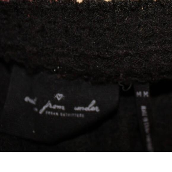 Out From Under Black Waffle Knit Button Front Top – Size M - Picture 4 of 4